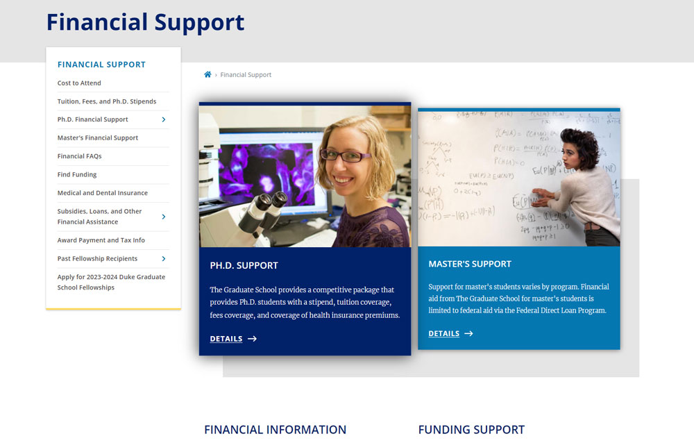 Finance page