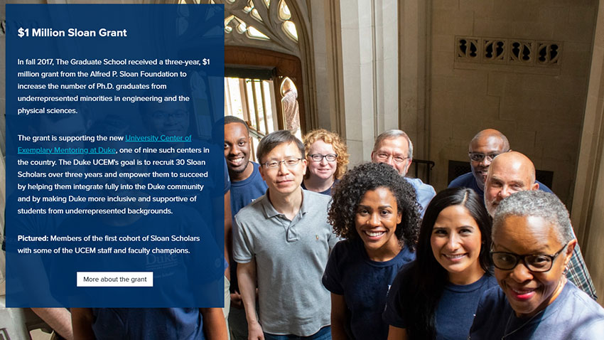 2018 Sloan grant card