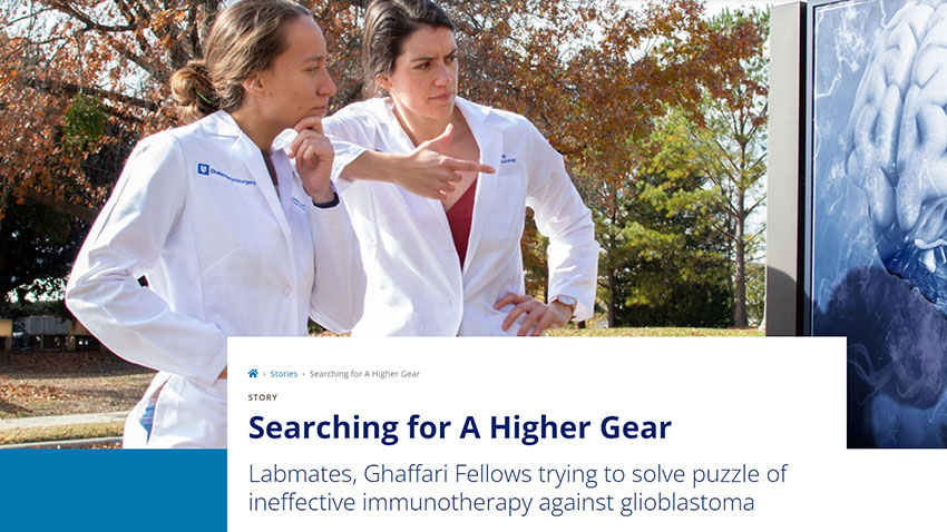 Profile story on two fellowship recipients
